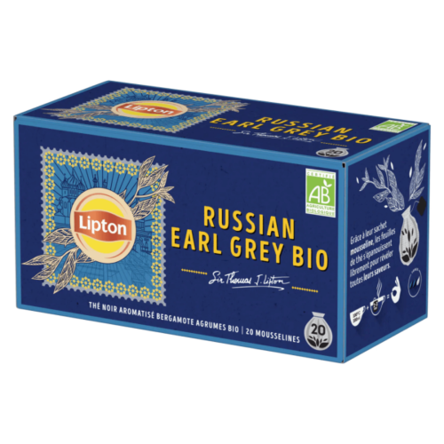 Lipton Russian Earl Grey Bio 4 Boxes Of 20 (80) 